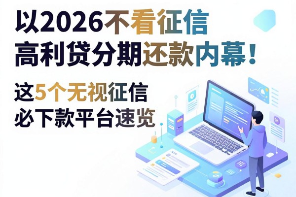 2026不看征信高利贷分期还款内幕!这5个无视征信必下款平台速览