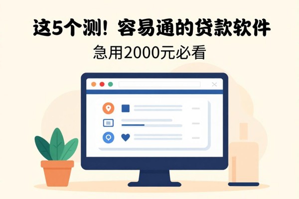 2026实测！这5个容易通过的贷款软件，急用2000元必看