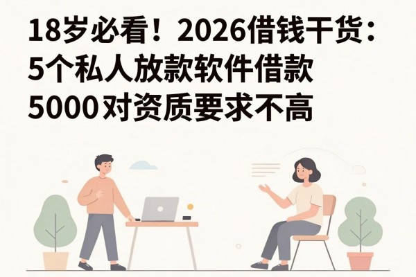 18岁必看!2026借钱干货:5个私人放款软件借款5000对资质要求不高,18周能下款的网贷专业剖析