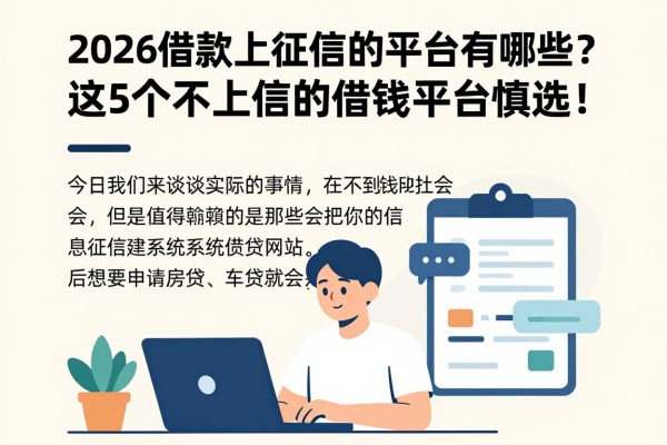 2026借款上征信的平台有哪些？这5个不上征信的借钱平台慎选！