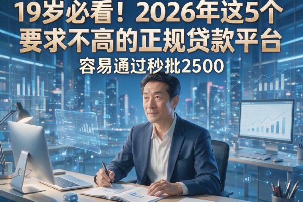 19岁必看！2026年这5个要求不高的正规贷款平台，容易通过秒批2500