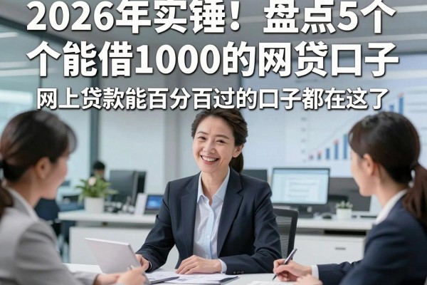 2026年实锤!盘点5个能借1000的网贷口子,网上贷款能百分百过的口子都在这了