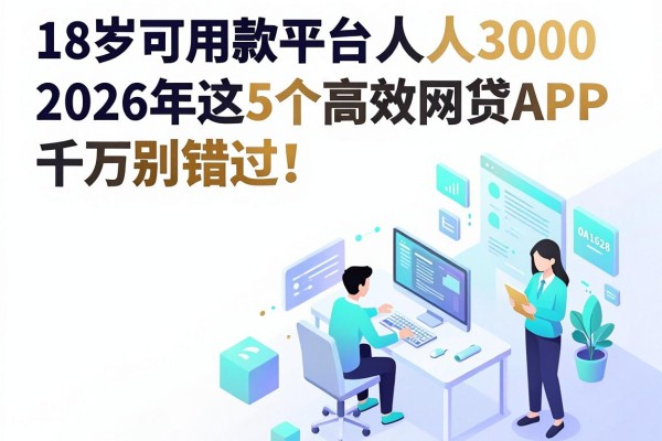 18岁可用的借款平台人人3000,2026年这5个高效网贷APP千万别错过!