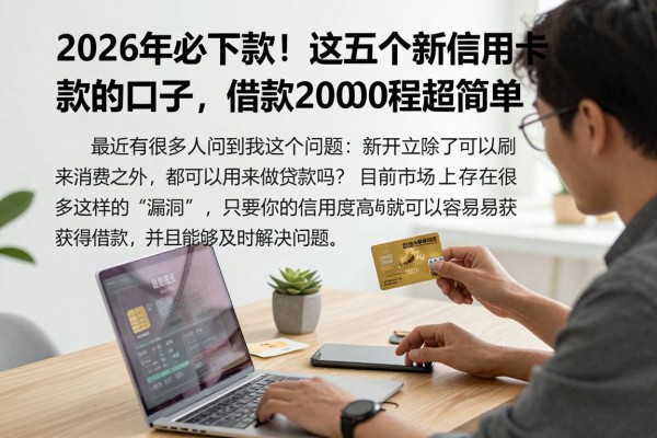 2026年必下款!这五个新信用卡能贷款的口子,借款20000流程超简单