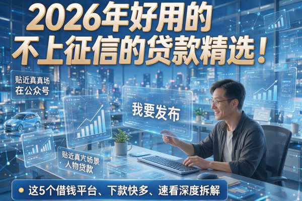 2026年好用的不上征信的贷款精选！这5个借钱平台下款快、选择多，速看深度拆解！