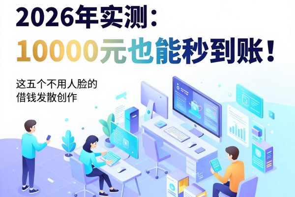 2026年实测：这五个不用人脸的借钱软件，10000元也能秒到账！
