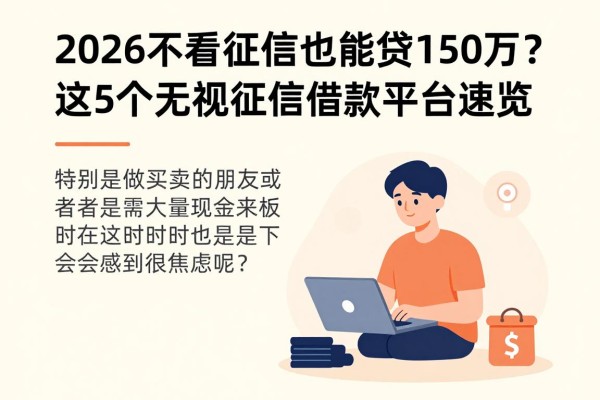 2026不看征信也能贷150万？这5个无视征信借款平台速览