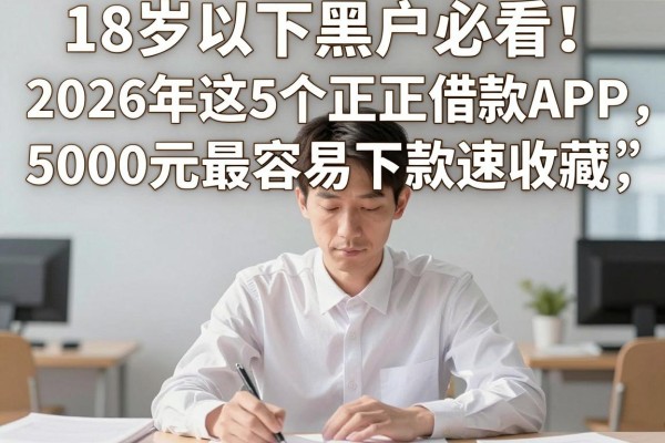 18岁以下黑户必看!2026年这5个正规借款APP,5000元最容易下款速收藏