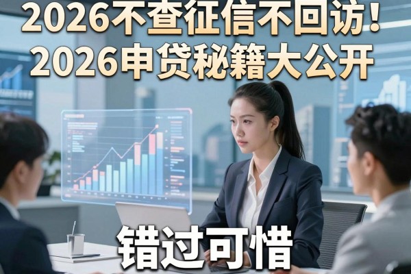 2026不查征信不回访!2026申贷秘籍大公开,错过可惜