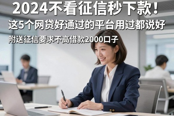 2024不看征信秒下款！这5个网贷好通过的平台用过都说好，附送征信要求不高借款2000口子