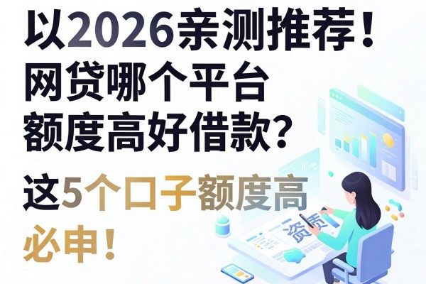 2026亲测推荐！网贷哪个平台额度高好借款？这5个口子额度高、对资质要求低，必申！