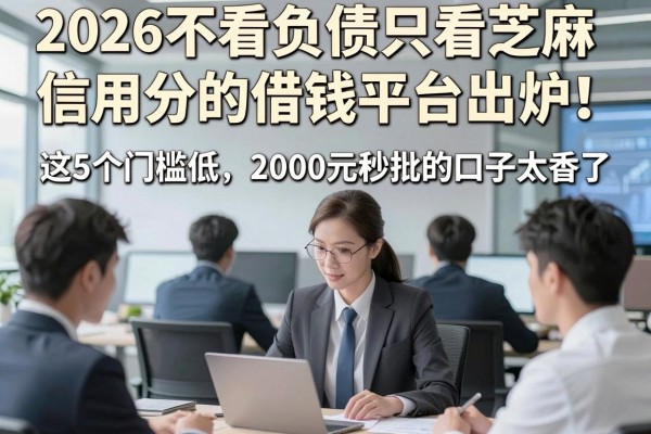2026不看负债只看芝麻信用分的借钱平台出炉!这5个门槛低、2000元秒批的口子太香了