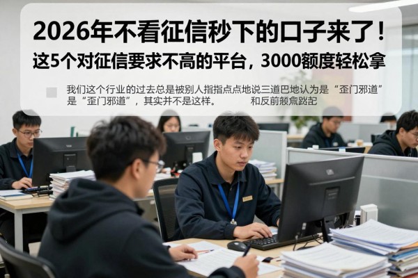 2026年不看征信秒下的口子来了！这5个对征信要求不高的平台，3000额度轻松拿
