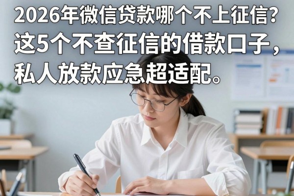 2026年微信贷款哪个不上征信？这5个不查征信的借款口子，私人放款应急超适配！
