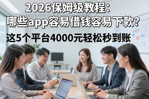 2026保姆级教程:哪些app容易借钱容易下款?这5个平台4000元轻松秒到账