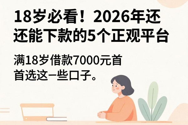 18岁必看!2026年还能下款的5个正规平台,满18岁借款7000元首选这些口子