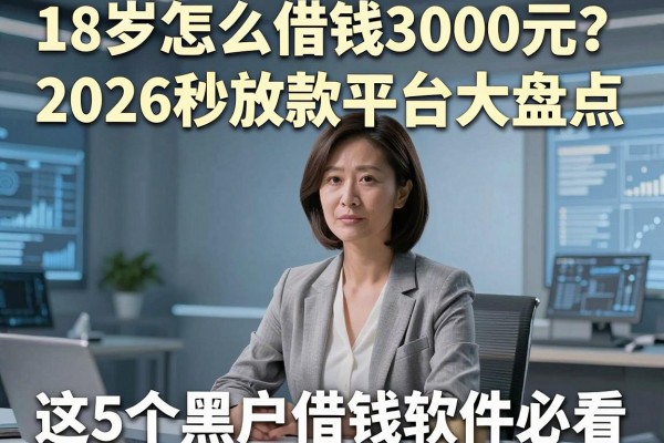 18岁怎么借钱3000元?2026秒放款平台大盘点,这5个黑户借钱软件必看!