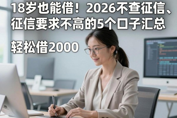 18岁也能借！2026不查征信、征信要求不高的5个口子汇总，轻松借2000