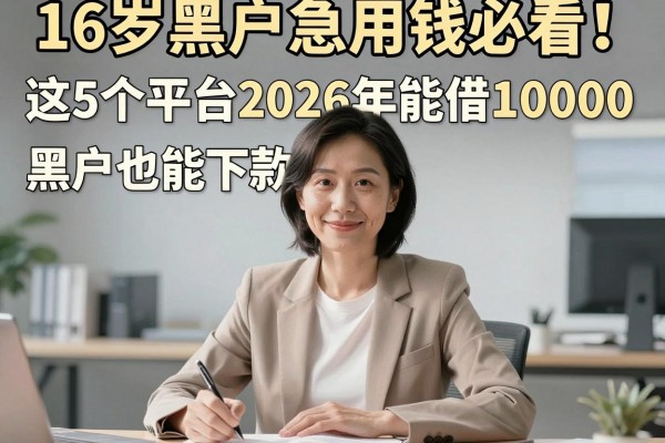 16岁黑户急用钱必看!这5个平台2026年能借10000,黑户也能下款