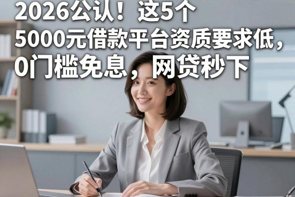 2026公认！这5个5000元借款平台资质要求低，0门槛免息网贷秒下！