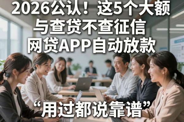 2026公认!这5个大额不查征信网贷APP自动放款,用过都说靠谱