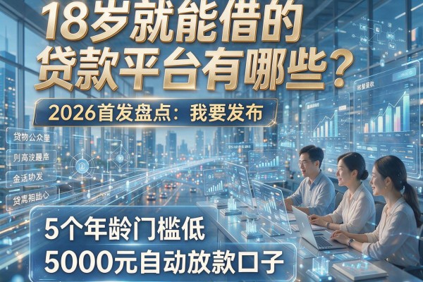 18岁就能借的贷款平台有哪些？2026首发盘点：5个年龄门槛低、5000元自动放款口子