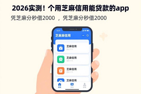 2026实测！这5个用芝麻信用能贷款的app，凭芝麻分秒借2000