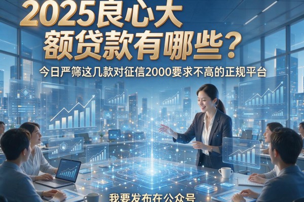 2025良心大额贷款有哪些？今日严筛这几款对征信2000要求不高的正规平台