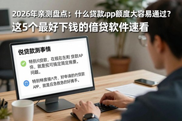 2026年亲测盘点：什么贷款app额度大容易通过？这5个最好下钱的借贷软件速看