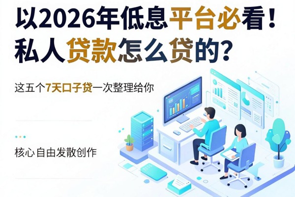 2026年低息平台必看!私人贷款怎么贷的?这五个7天口子贷一次整理给你