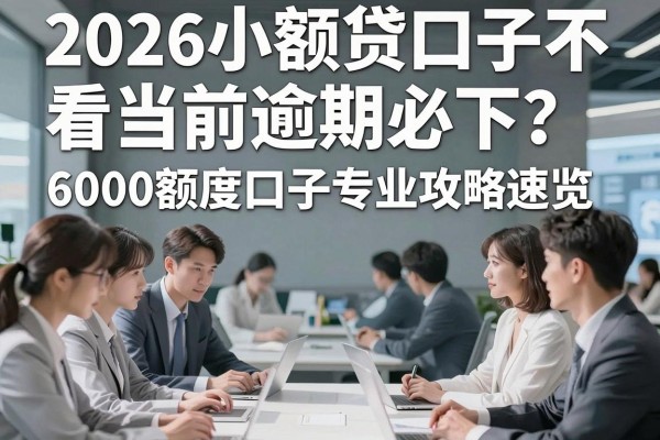 2026小额贷口子不看当前逾期必下?6000额度口子专业攻略速览!