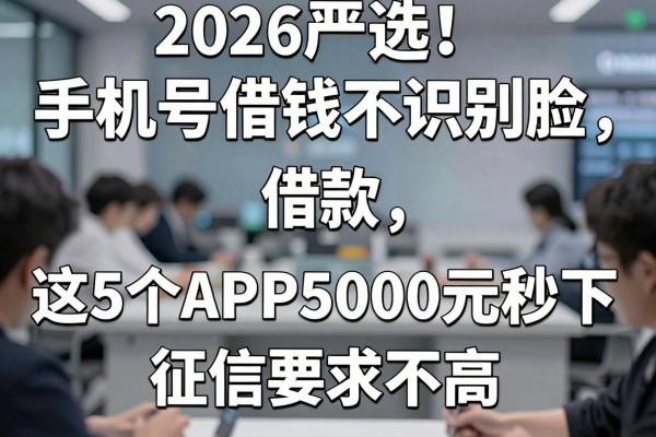 2026严选!手机号借钱不识别脸,这5个APP借款5000元秒下,征信要求不高