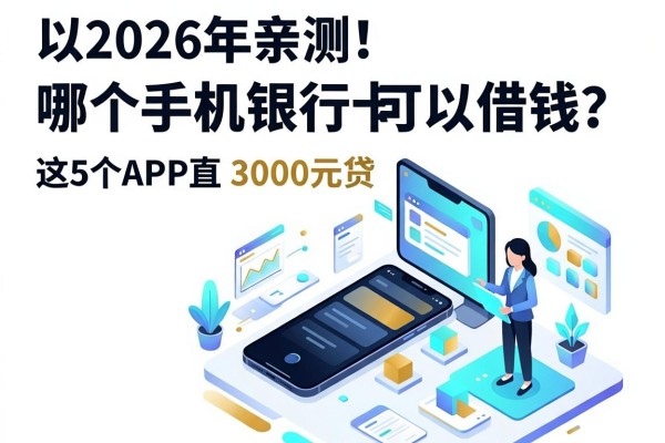 2026年亲测!哪个手机银行卡可以借钱?这5个APP直接可贷3000元