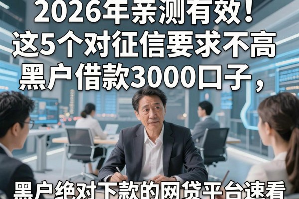 2026年亲测有效！这5个对征信要求不高的黑户借款3000口子，号称黑户绝对下款的网贷平台速看