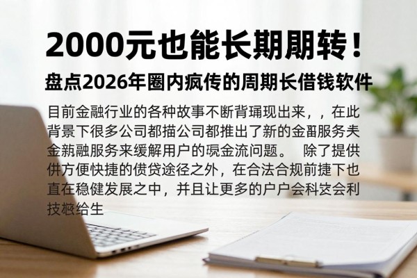 2000元也能长期周转！盘点2026年圈内疯传的周期长借钱软件