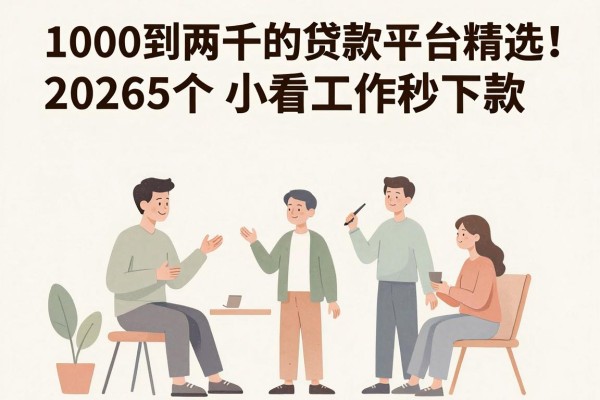 1000到两千的贷款平台精选!2026这5个小额借款不看工作秒下款