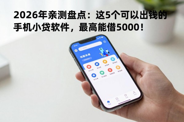 2026年亲测盘点:这5个可以出钱的手机小贷软件,最高能借5000!