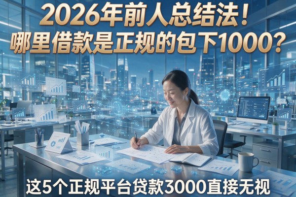 2026年前人总结法！哪里借款是正规的包下1000？这5个正规平台贷款3000直接无视！