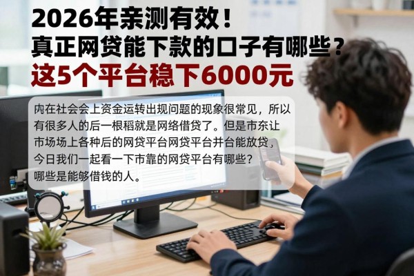 2026年亲测有效!真正网贷能下款的口子有哪些?这5个平台稳下6000元