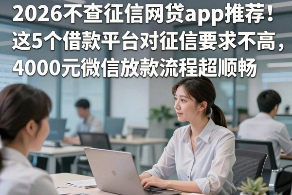 2026不查征信网贷app推荐!这5个借款平台对征信要求不高,4000元微信放款流程超顺畅