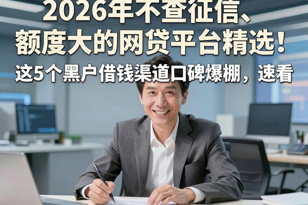 2026年不查征信、额度大的网贷平台精选!这5个黑户借钱渠道口碑爆棚,速看!