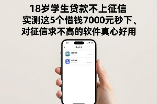 18岁学生贷款不上征信,实测这5个借钱7000元秒下、对征信要求不高的软件真心好用