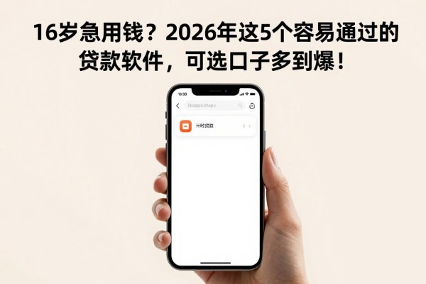 16岁急用钱?2026年这5个容易通过的贷款软件,可选口子多到爆!