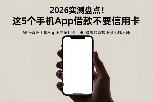 2026实测盘点!这5个手机App借款不要信用卡,4000贷款直接下款无视资质
