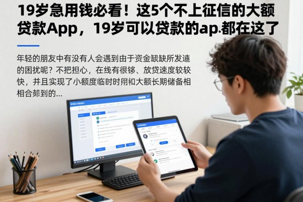 19岁急用钱必看！这5个不上征信的大额贷款app，19岁可以贷款的app都在这了