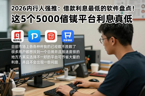 2026内行人强推:借款利息最低的软件盘点!这5个5000借款平台利息真低