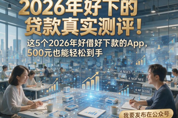 2026年好下的贷款真实测评！这5个2026年好借好下款的App，500元也能轻松到手
