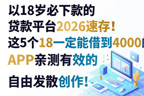 18岁必下款的贷款平台2026速存!这5个18一定能借到4000的APP亲测有效