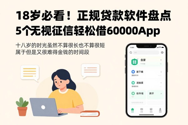 18岁必看！2026年正规贷款软件盘点：5个无视征信轻松借6000的App