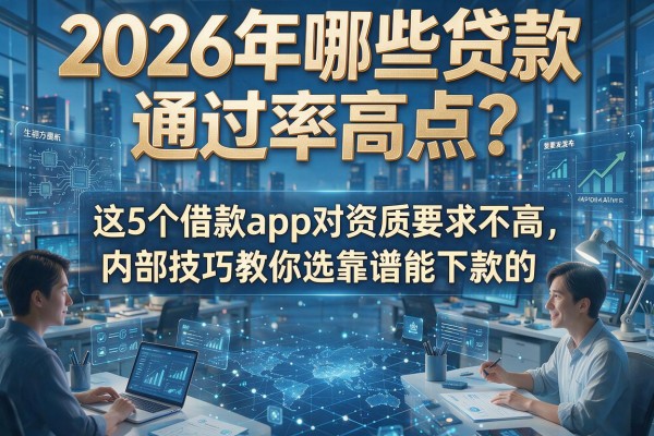 2026年哪些贷款通过率高点？这5个借款app对资质要求不高，内部技巧教你选靠谱能下款的